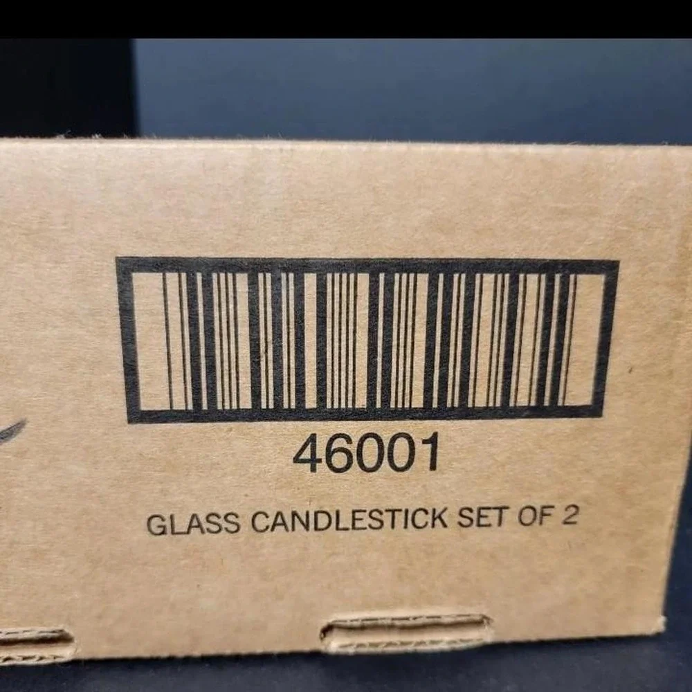 Vintage Home Interiors Small Diamond Crystal Candle Holders